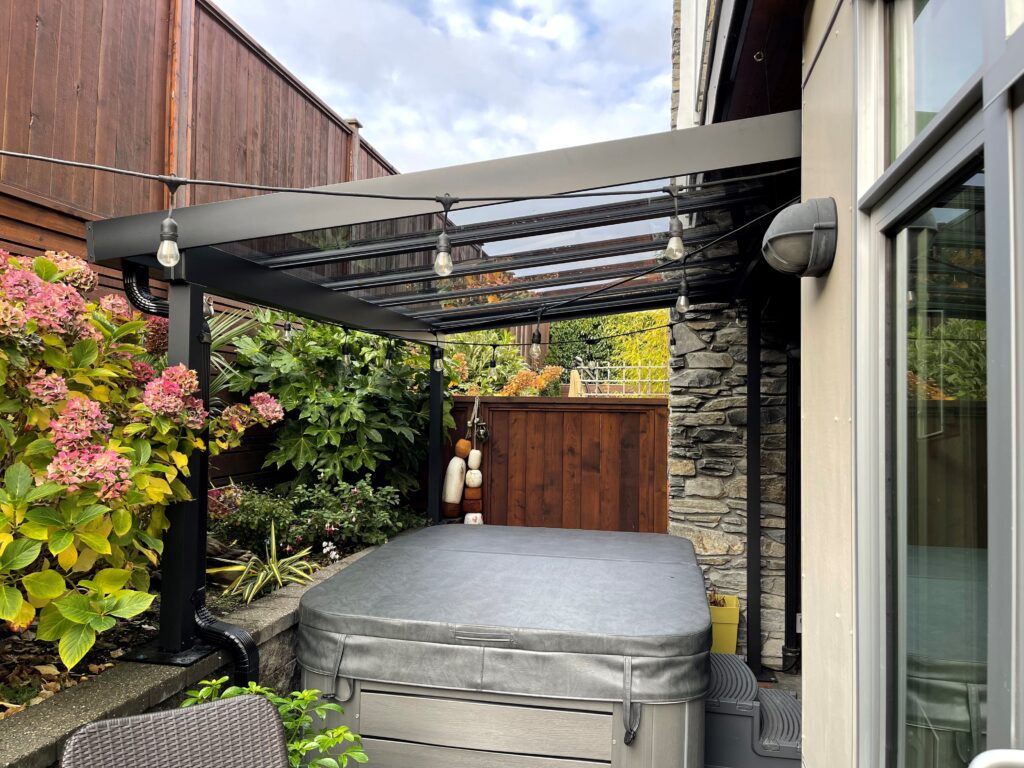 Glass Cover over Hot Tub - Graham